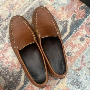 Allen Edmonds Interstate 90 Tan Brown‎ Leather Driving Shoes Loafers